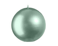 Kugelkerzen Candy Green Matt mit Metalleffekt