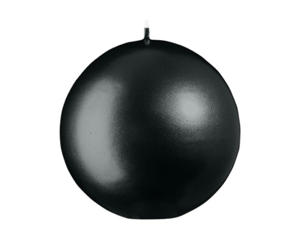 Kugelkerzen Schwarz Matt mit Metalleffekt