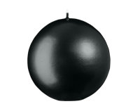 Kugelkerzen Schwarz Matt mit Metalleffekt