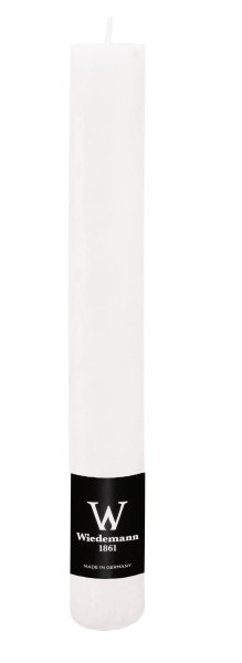 Durchgefärbte Rustik Stabkerze Weiß 250 x Ø 35 mm, 1 Stück