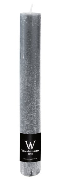 Durchgefärbte Rustik Stabkerze Grau 250 x Ø 35 mm, 1 Stück