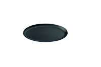 Kerzenteller oval Matt-Schwarz Metall 70 x 90 mm