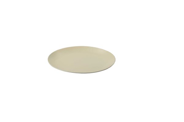 Kerzenteller oval Elfenbein Metall 90 x 120 mm