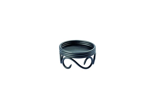 Moderner Kerzenleuchter Rund Metall Schwarz für Stumpenkerzen Ø 50 - 70 mm