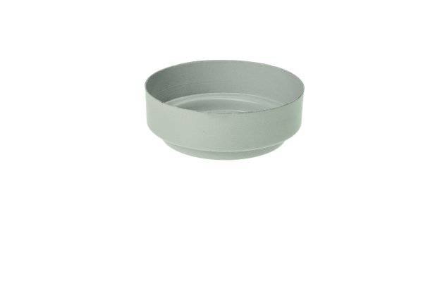 Kerzenhalter Metall Creme-Grau für Stumpenkerzen Ø 80 mm