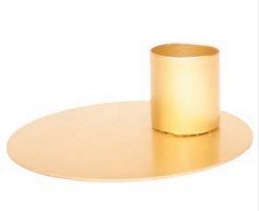 Tischleuchter Gold Metall für Stabkerzen Ø 35 mm