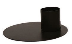 Tischleuchter Schwarz Metall für Stabkerzen Ø 35 mm