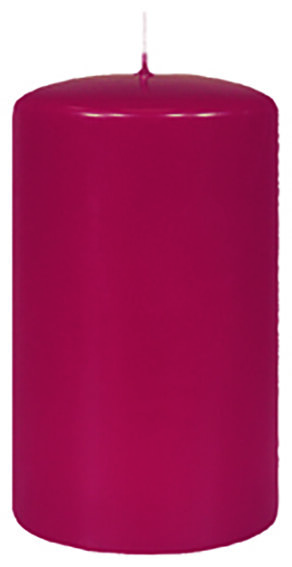 Stumpenkerzen (Flachkopf) Burgund Rotbraun 300 x Ø 80 mm, 2 Stück