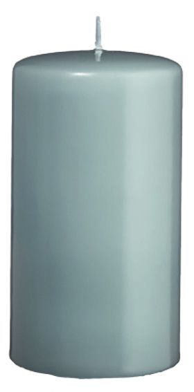 Stumpenkerzen (Flachkopf) Silbergrau 300 x Ø 70 mm, 2 Stück