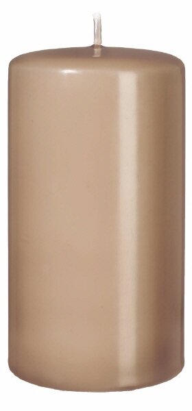 Stumpenkerzen (Flachkopf) Portobello Nougat 200 x Ø 90 mm, 2 Stück