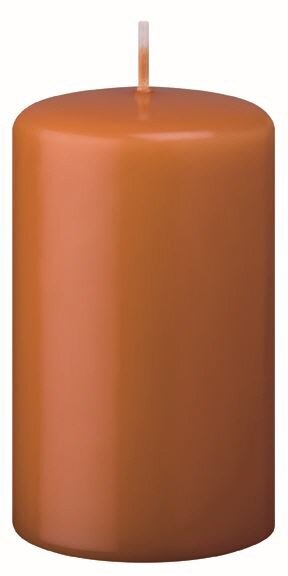 Stumpenkerzen (Flachkopf) Cotto Braun 100 x Ø 90 mm, 4 Stück