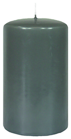 Stumpenkerzen (Flachkopf) Grau 100 x Ø 90 mm, 4 Stück
