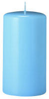 Stumpenkerzen (Flachkopf) Blue Bell Hellblau 100 x...