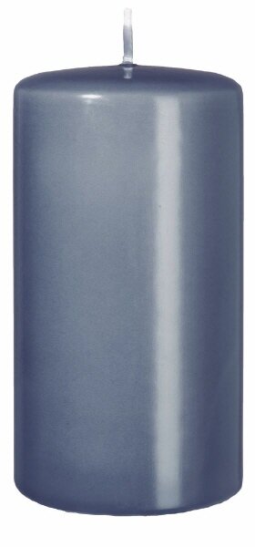 Stumpenkerzen (Flachkopf) Pacific Blau Grau 100 x Ø 90 mm, 4 Stück