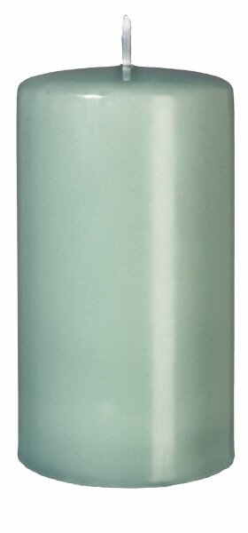 Stumpenkerzen (Flachkopf) Seafoam Seegrün 100 x Ø 90 mm, 4 Stück
