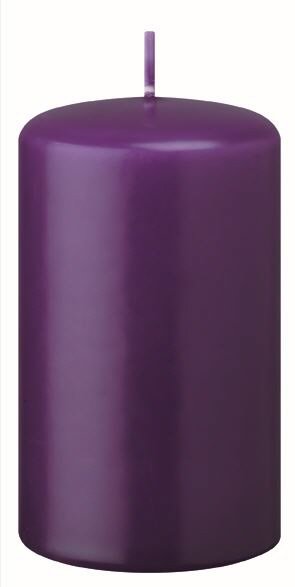 Stumpenkerzen (Flachkopf) Violett 200 x Ø 40 mm, 4 Stück