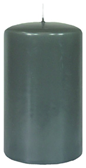 Stumpenkerzen (Flachkopf) Grau 200 x Ø 40 mm, 4 Stück