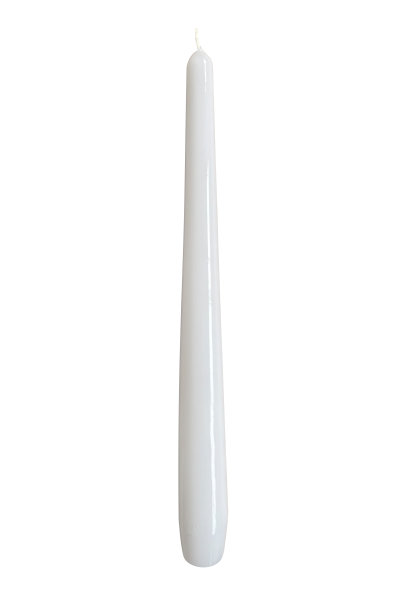 Gelackte Spitzkerzen Weiß 240 x Ø 23 mm, 12 Stück