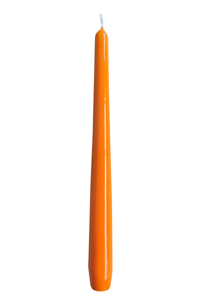 Gelackte Spitzkerzen Mandarin Orange 240 x Ø 23 mm, 12 Stück