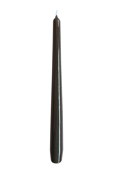 Gelackte Spitzkerzen Chocolate Schokolade 240 x Ø 23 mm, 12 Stück