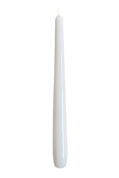 Gelackte Spitzkerzen Weiß 290 x Ø 23 mm, 12 Stück