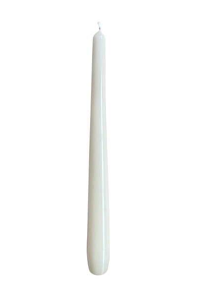 Gelackte Spitzkerzen Elfenbein 290 x Ø 23 mm, 12 Stück