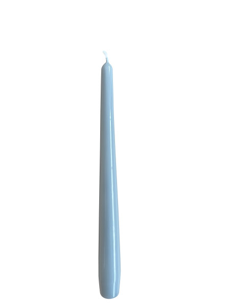 Gelackte Spitzkerzen Silbergrau 290 x Ø 23 mm, 12 Stück