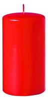 Stumpenkerzen (Flachkopf) Paprika Hellrot 60 x Ø...
