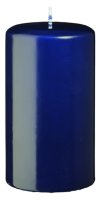 Stumpenkerzen (Flachkopf) Nachtblau Dunkelblau 60 x...