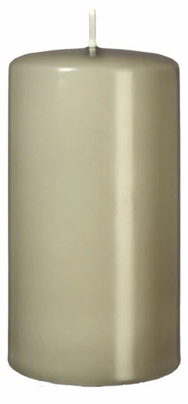 Stumpenkerzen (Flachkopf) Antik Grün 60 x Ø 50 mm, 16 Stück