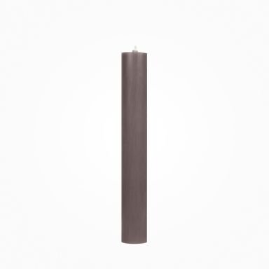 Flachkopf durchgefärbte Stabkerzen Dunkel-Leinen 290 x Ø 21 mm, 1 Stück