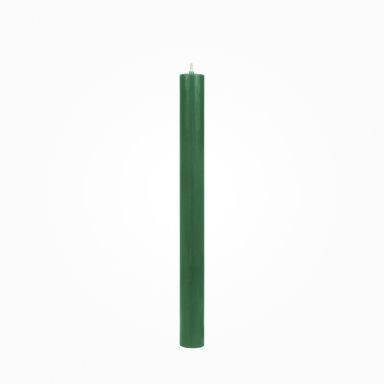 Flachkopf durchgefärbte Stabkerzen Jagdgrün 290 x Ø 21 mm, 1 Stück