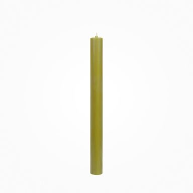 Flachkopf durchgefärbte Stabkerzen Grüne-Oive 290 x Ø 21 mm, 1 Stück