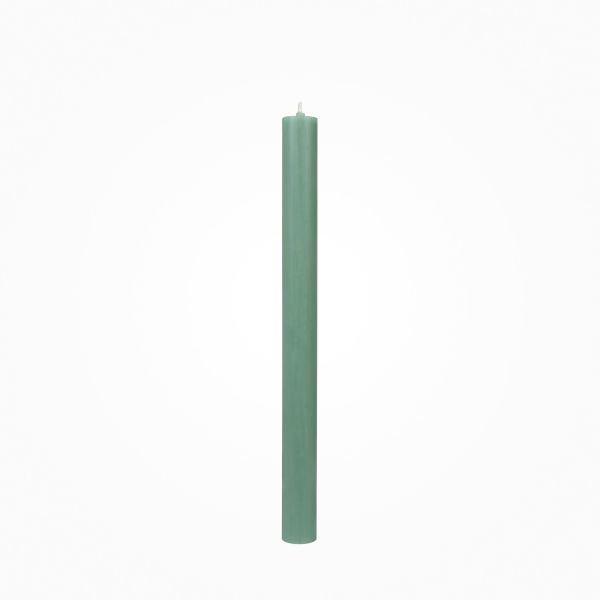 Flachkopf durchgefärbte Stabkerzen Ölgrün 290 x Ø 21 mm, 1 Stück