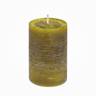 Nordische Reifkerzen Grüne Olive Ø 60 x 100 mm, 1 Stück