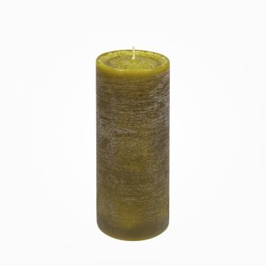 Nordische Reifkerzen Grüne Olive Ø 80 x 200 mm, 1 Stück
