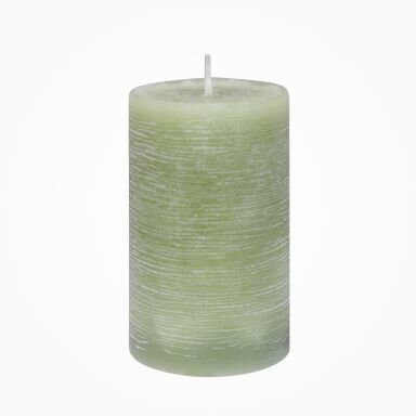 Nordische Reifkerzen Hell-Khaki Ø 70 x 120 mm, 1 Stück