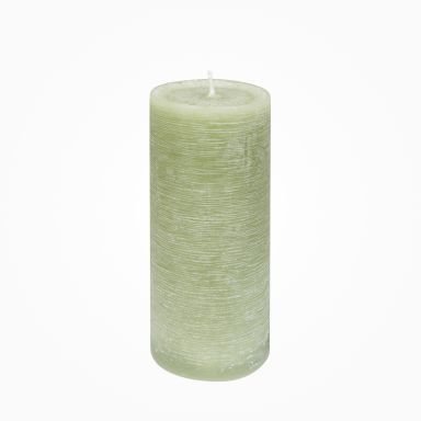 Nordische Reifkerzen Hell-Khaki Ø 80 x 200 mm, 1 Stück
