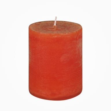 Nordische Reifkerzen Orange Ø 80 x 100 mm, 1 Stück