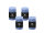 4er Set Rustik Marble Kerzen (durchgefärbt mit ASF) Grau Blau