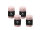 4er Set Rustik Marble Kerzen (durchgefärbt mit ASF) Rosé