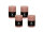 4er Set Rustik Marble Kerzen (durchgefärbt mit ASF) Rosenholz Rosa