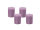 4er Set Rustik Marble Kerzen (durchgefärbt mit ASF) Mauve Lila