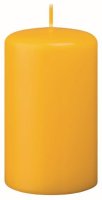 Stumpenkerzen (Flachkopf) Goldgelb 80 x Ø 50 mm,...
