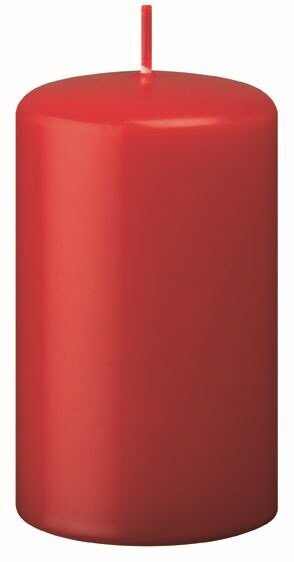 Stumpenkerzen (Flachkopf) Rot 80 x Ø 50 mm, 16 Stück