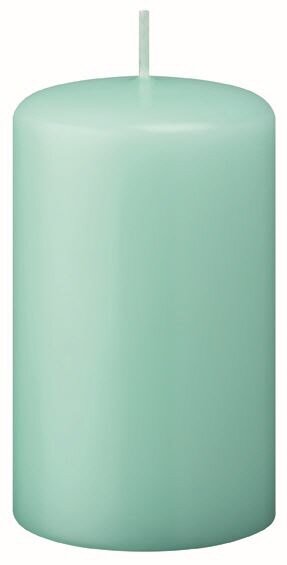 Stumpenkerzen (Flachkopf) Türkis 80 x Ø 50 mm, 16 Stück