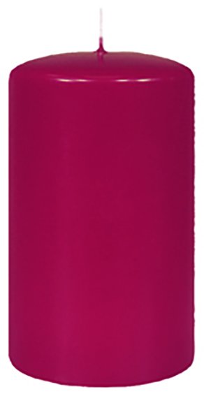 Stumpenkerzen (Flachkopf) Burgund Rotbraun 80 x Ø 50 mm, 16 Stück