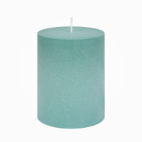 Scandic-Design Stumpenkerzen durchgefärbt Seegrün