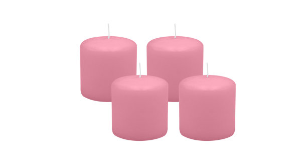 4er Set Adventskranzkerzen Altrosa Ø 60 x 80 mm
