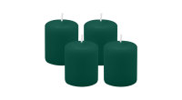 4er Set Adventskranzkerzen Dunkelgrün Ø 50 x...